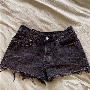 Levis Black 501 shorts